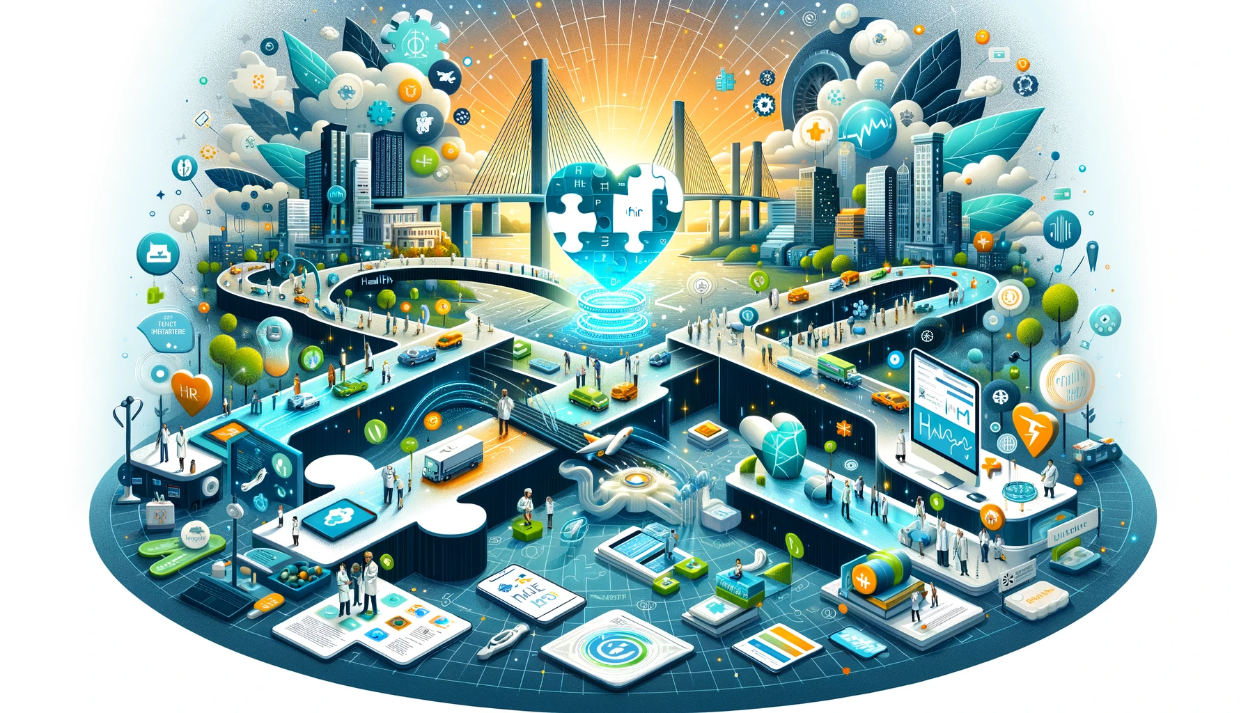 A visual representation of FHIR integration in healthcare
